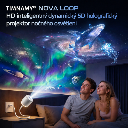 TIMNAMY® SMART PROJECTION DALŠÍ GENERACE HD Smart Dynamic 5D Holografický noční projektor 🐱🦝4
