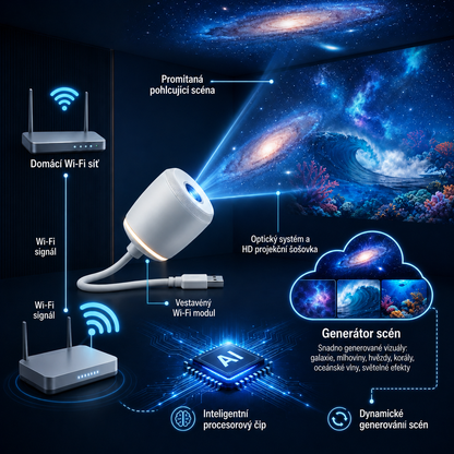 TIMNAMY® SMART PROJECTION DALŠÍ GENERACE HD Smart Dynamic 5D Holografický noční projektor 🐱🦝4